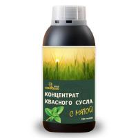 Концентрат квасного сусла "Квас с мятой" 700 гр с дрожжами для кваса в комплекте