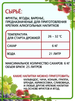 Дрожжи спиртовые для фруктовых и ягодных браг DRINKIT FRUIT 40гр.