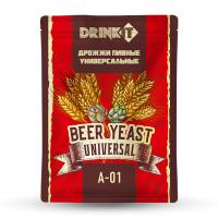 Дрожжи пивные универсальные A-01 ТМ DRINKIT, 12гр