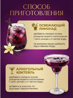 Концентрат сока основа для лимонада Ванильная смородина, ТМ Фруктовая Бочка, 700 гр